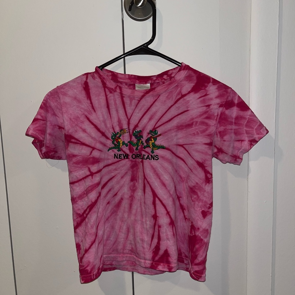 Pink Tie Dye New Orleans Tee